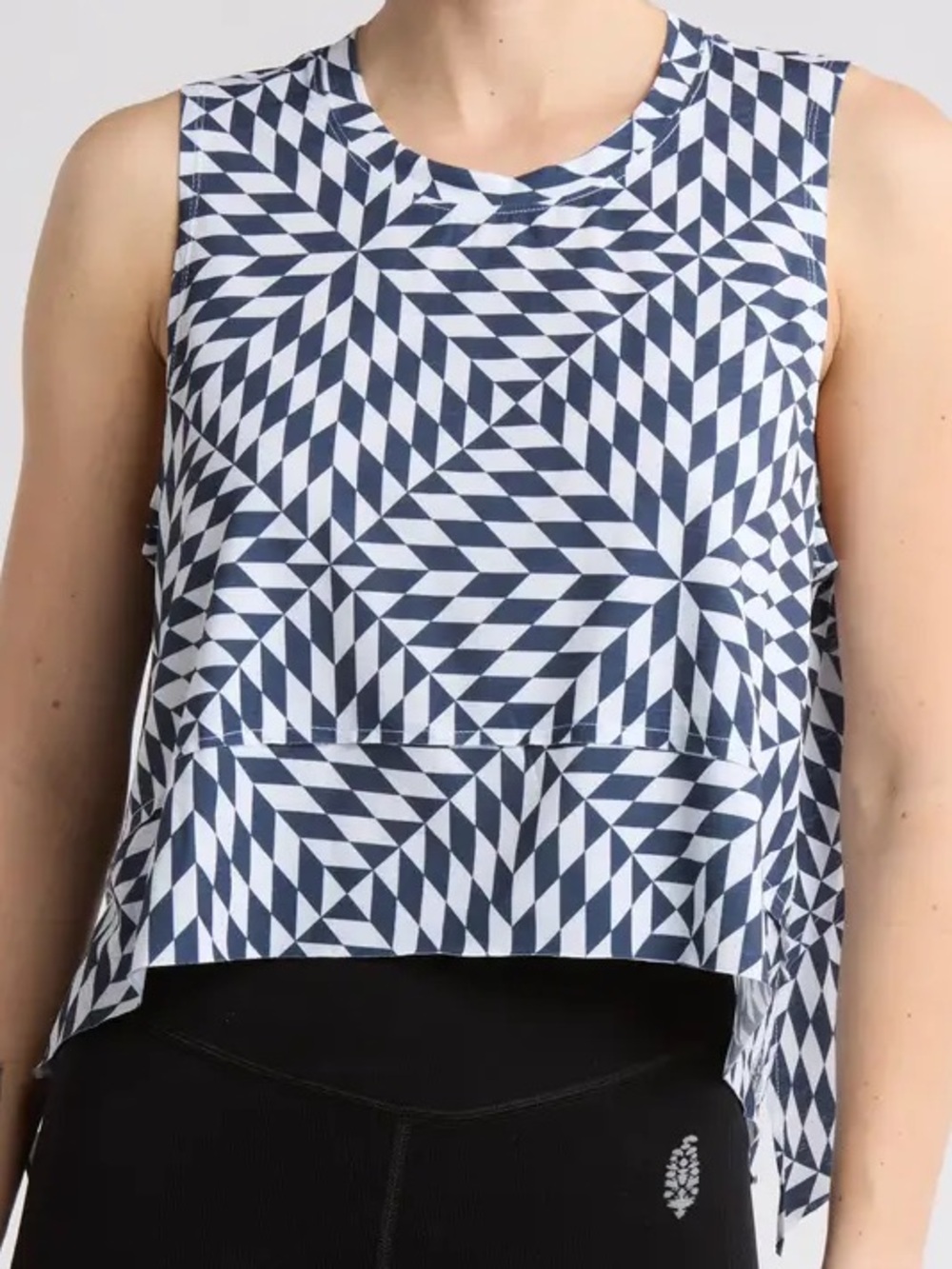 Free people movement printed temp sleeveless activewear gym tank top size small